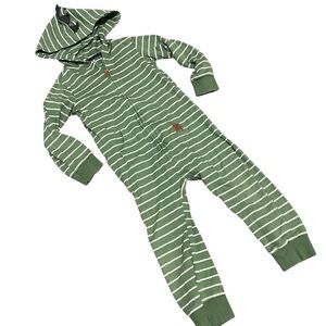 4/$20 Carters 24 m Romper Dinosaur PJs Pyjamas Boys Fall Winter Clothing Green 🛑